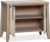 Sumire Ginger/Natural Cane Two Door Ash Wood Bachelor Chest - Ornate Home