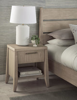 Sumire Ginger One Drawer One Shelf Ash Wood Nightstand - Ornate Home