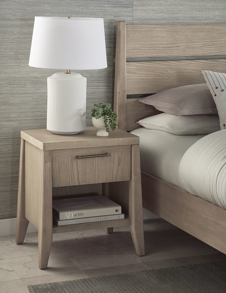 Sumire Ginger One Drawer One Shelf Ash Wood Nightstand - Ornate Home