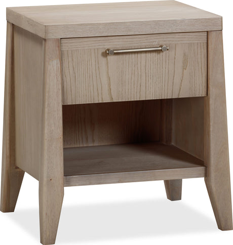 Sumire Ginger One Drawer One Shelf Ash Wood Nightstand - Ornate Home