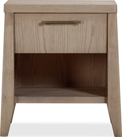Sumire Ginger One Drawer One Shelf Ash Wood Nightstand - Ornate Home