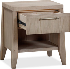 Sumire Ginger One Drawer One Shelf Ash Wood Nightstand - Ornate Home