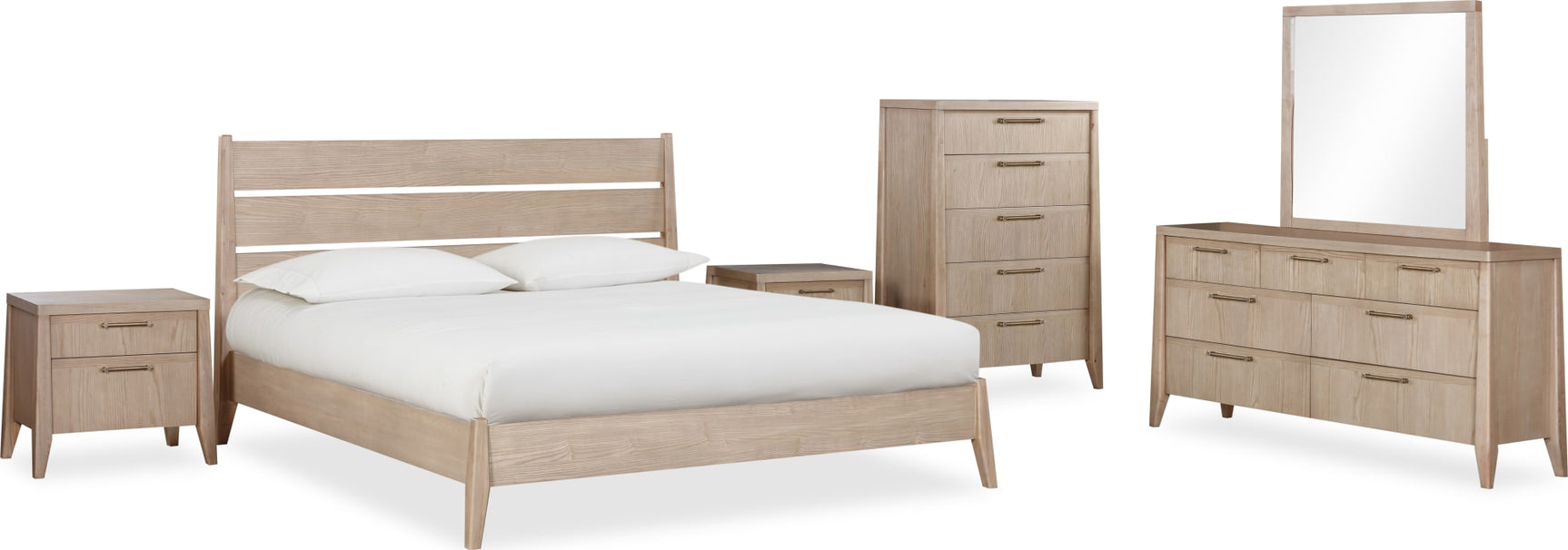 Sumire Ginger One Drawer One Shelf Ash Wood Nightstand - Ornate Home