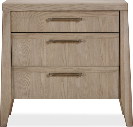 Sumire Ginger Three Drawer Ash Wood Nightstand - Ornate Home