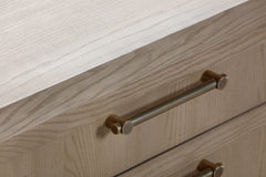 Sumire Ginger Three Drawer Ash Wood Nightstand - Ornate Home