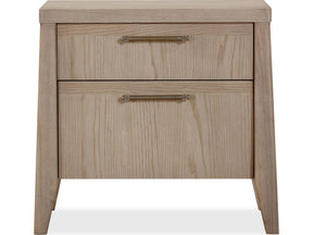 Sumire Ginger Two Drawer Ash Wood Nightstand - Ornate Home