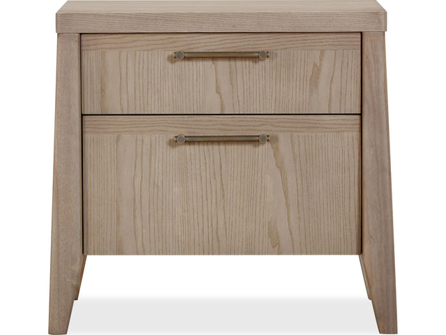 Sumire Ginger Two Drawer Ash Wood Nightstand - Ornate Home