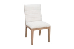 Sumire Ginger and Natural Linen Solid Wood Dining Chair (Set of 2) - Ornate Home