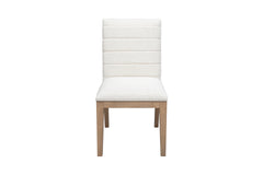 Sumire Ginger and Natural Linen Solid Wood Dining Chair (Set of 2) - Ornate Home