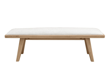 Sumire Upholstered Bench in Ginger and Natural Linen - Ornate Home