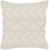 Sumiton White Textured Crochet Cotton Throw Pillow - Ornate Home
