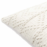 Sumiton White Textured Crochet Cotton Throw Pillow - Ornate Home