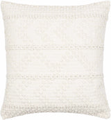 Sumiton White Textured Crochet Cotton Throw Pillow - Ornate Home