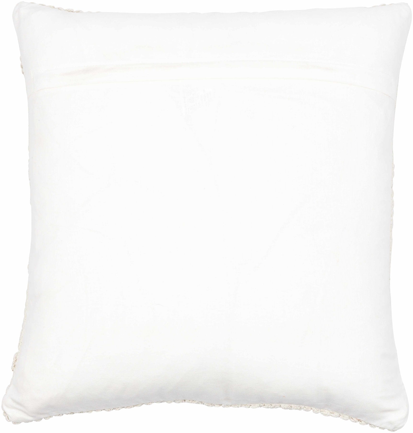 Sumiton White Textured Crochet Cotton Throw Pillow - Ornate Home