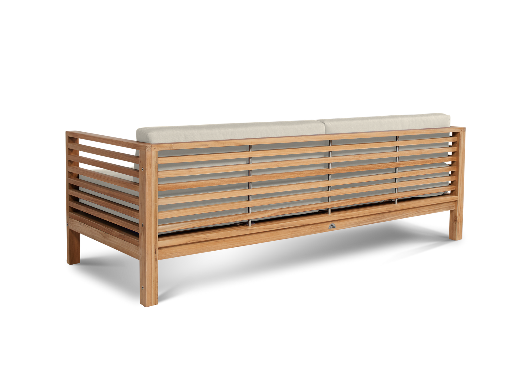 Summer 5-Piece Teak Canvas Outdoor Patio Deep Seating Set with Subrella Canvas Cushion - Ornate Home