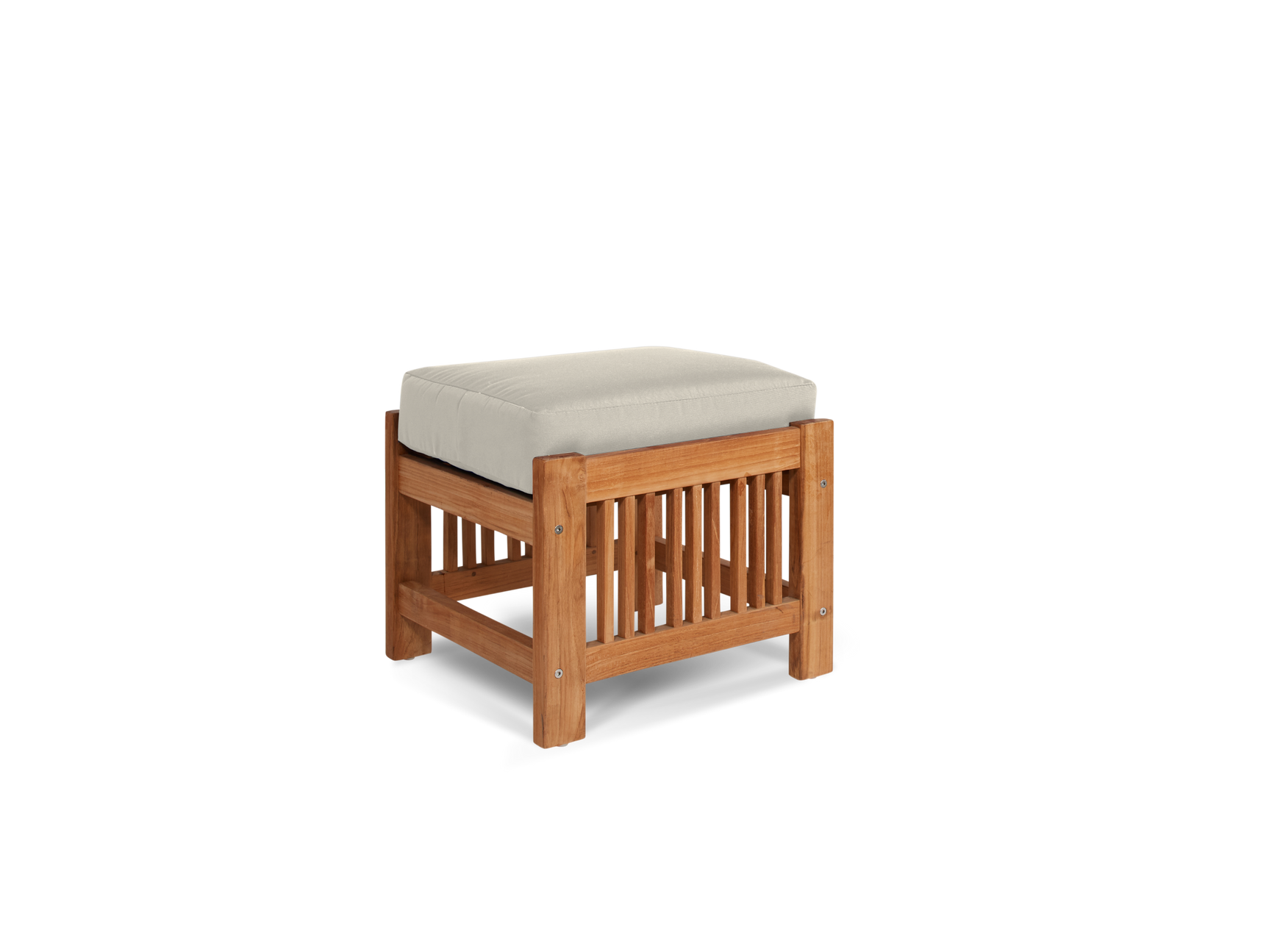 Summer 5-Piece Teak Canvas Outdoor Patio Deep Seating Set with Subrella Canvas Cushion - Ornate Home