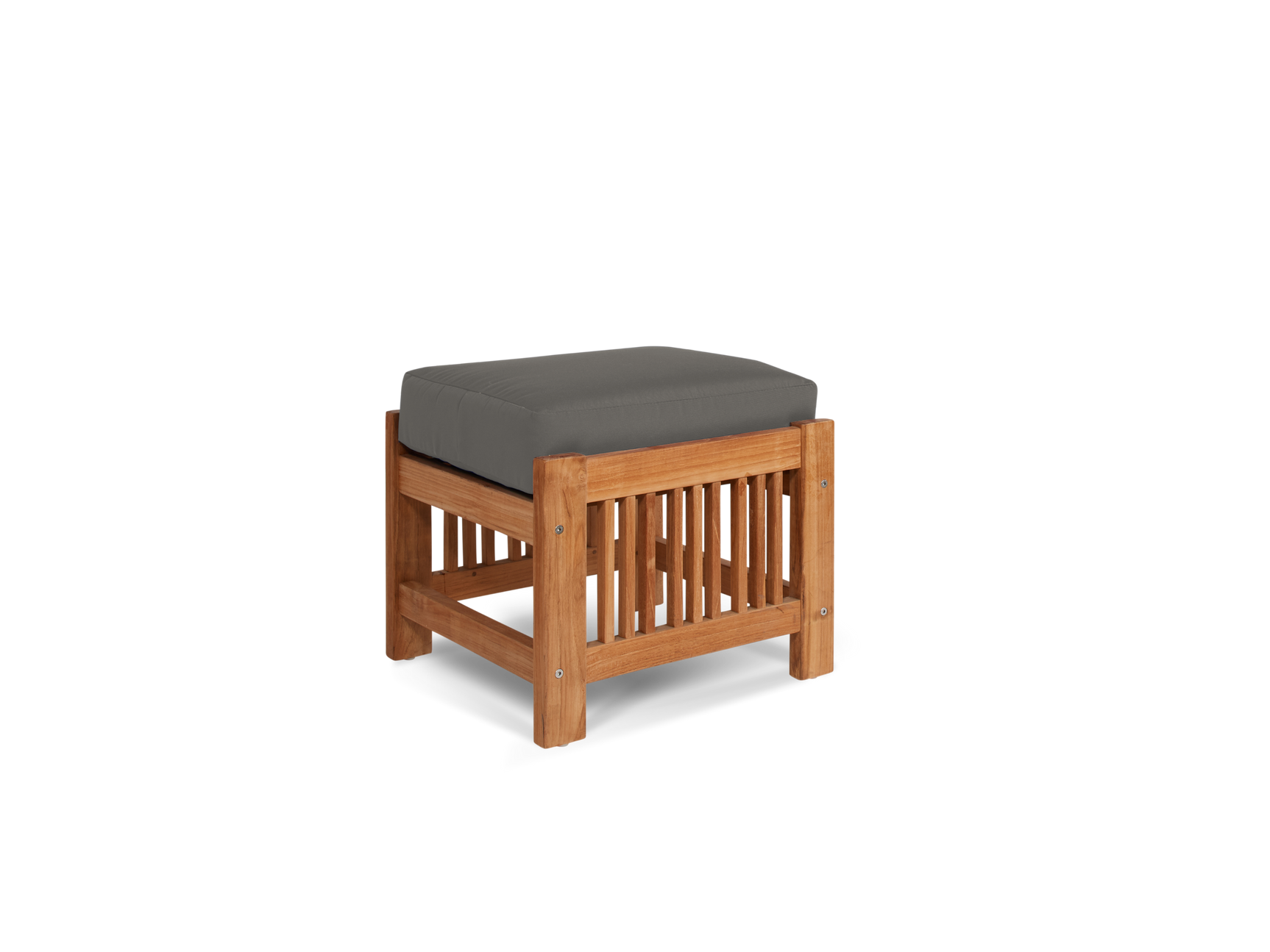 Summer 5-Piece Teak Charcoal Outdoor Patio Deep Seating Set with Subrella Charcoal Cushion - Ornate Home