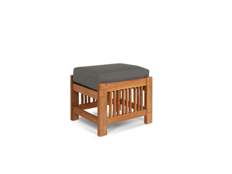 Summer 5-Piece Teak Charcoal Outdoor Patio Deep Seating Set with Subrella Charcoal Cushion - Ornate Home