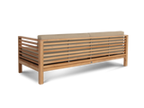 Summer 5-Piece Teak Fawn Outdoor Patio Deep Seating Set with Subrella Fawn Cushion - Ornate Home