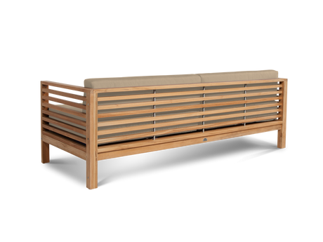 Summer 5-Piece Teak Fawn Outdoor Patio Deep Seating Set with Subrella Fawn Cushion - Ornate Home