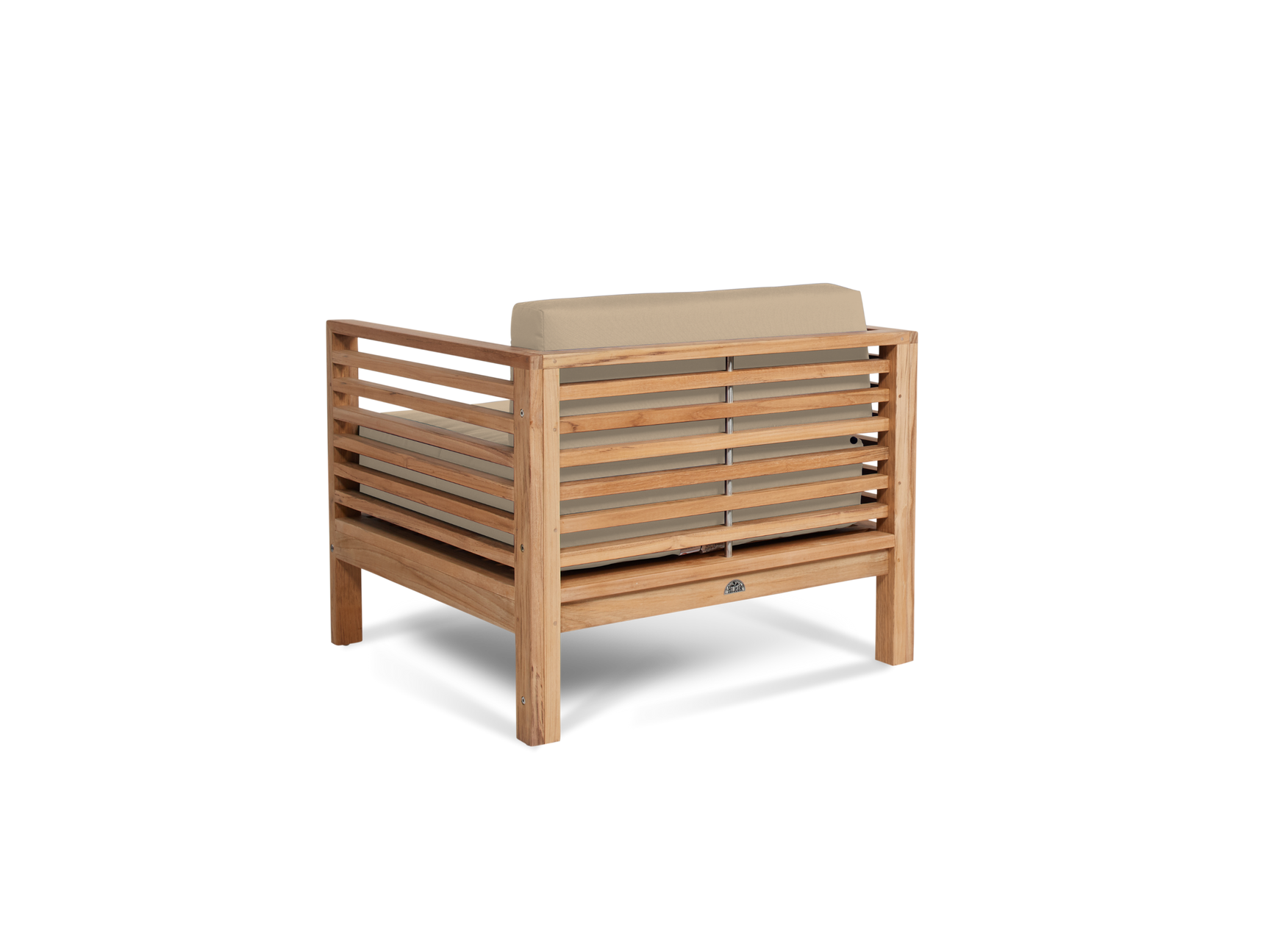Summer 5-Piece Teak Fawn Outdoor Patio Deep Seating Set with Subrella Fawn Cushion - Ornate Home