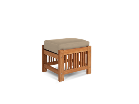 Summer 5-Piece Teak Fawn Outdoor Patio Deep Seating Set with Subrella Fawn Cushion - Ornate Home