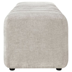 Summer Beige Chenille Upholstered Channel Accent Bench - Ornate Home