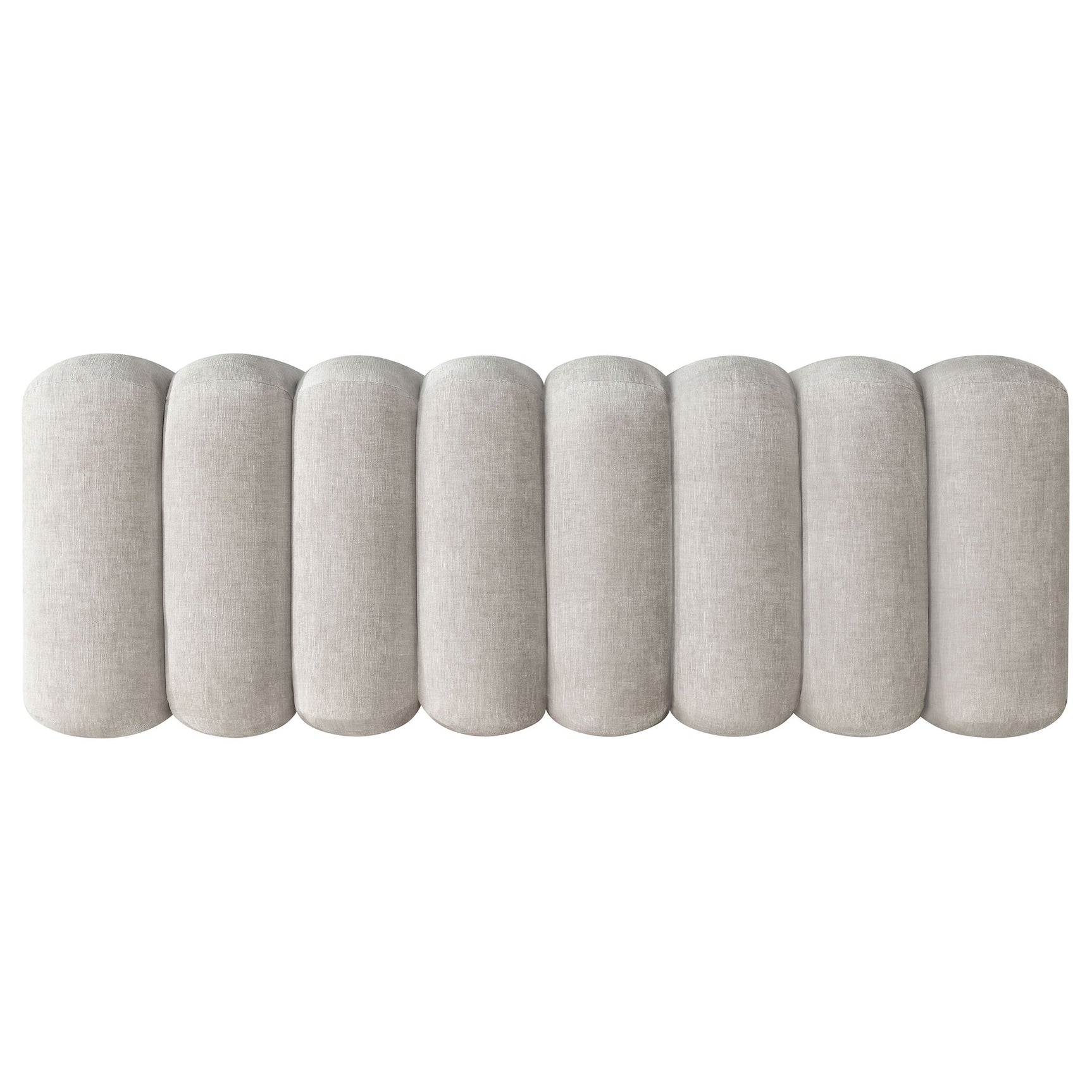 Summer Beige Chenille Upholstered Channel Accent Bench - Ornate Home