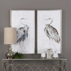 Summer Birds Multicolor Framed Art (Set of 2) - Ornate Home
