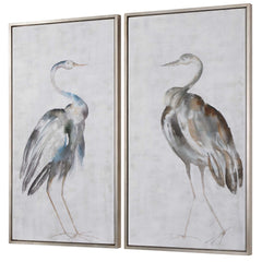 Summer Birds Multicolor Framed Art (Set of 2) - Ornate Home