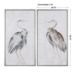 Summer Birds Multicolor Framed Art (Set of 2) - Ornate Home