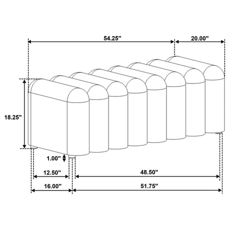 Summer Charcoal Accent Bench - Ornate Home