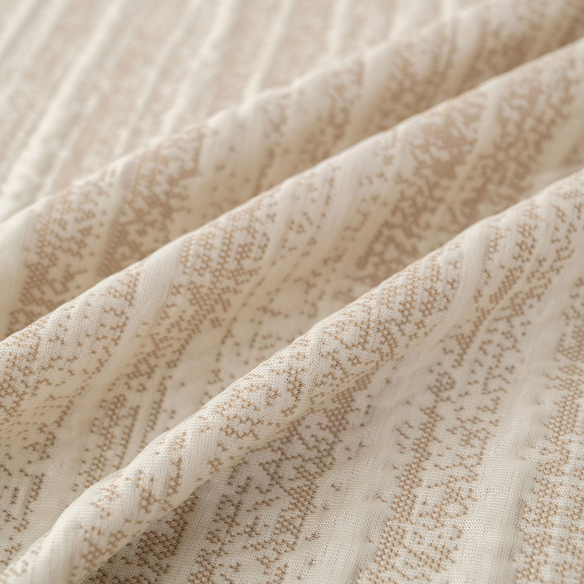 Summer Cooling Ice Silk Sofa Cover, Textured Stripe Soft Breathable Couch Throw Cover - Ornate Home