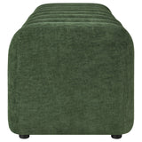 Summer Green Chenille Upholstered Channel Accent Bench - Ornate Home