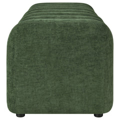 Summer Green Chenille Upholstered Channel Accent Bench - Ornate Home
