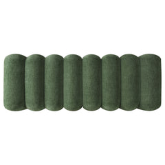 Summer Green Chenille Upholstered Channel Accent Bench - Ornate Home
