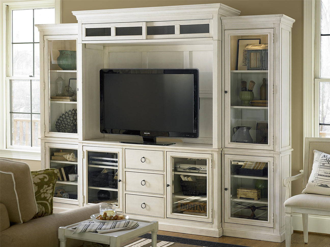 Summer Hill Cotton Complete Entertainment Wall - Ornate Home