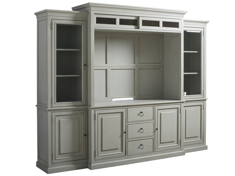 Summer Hill French Gray Console with Hutch - Ornate Home