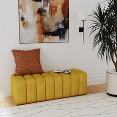 Summer Mustard Yellow Accent Bench - Ornate Home