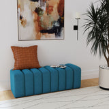 Summer Peacock Blue Accent Bench - Ornate Home