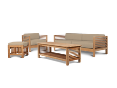 Summer Rectangular Teak Outdoor Coffee Table - Ornate Home
