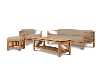 Summer Rectangular Teak Outdoor Coffee Table - Ornate Home