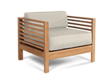 Summer Teak Canvas Outdoor Club Chair with Sunbrella® Cushion - Ornate Home