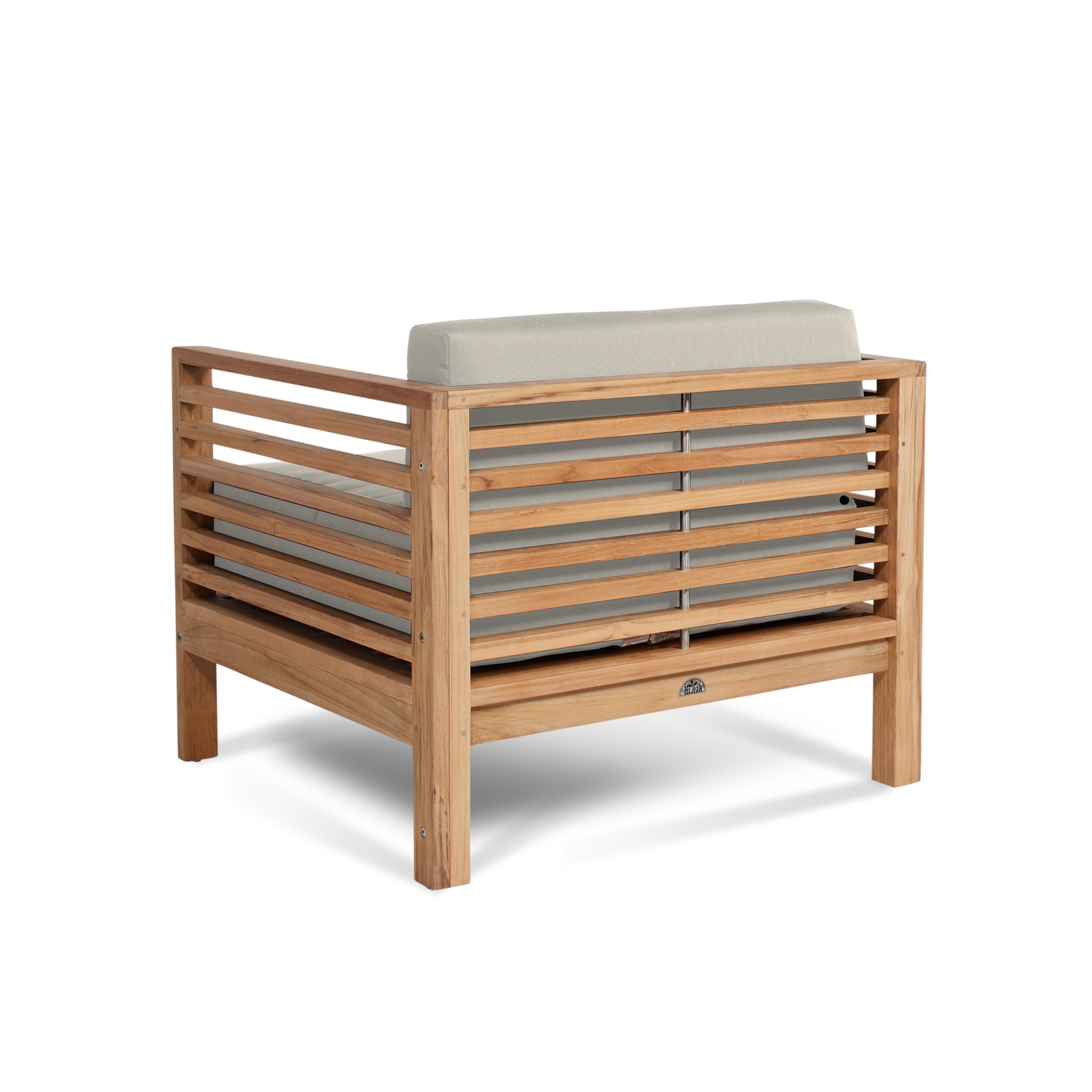 Summer Teak Canvas Outdoor Club Chair with Sunbrella® Cushion - Ornate Home