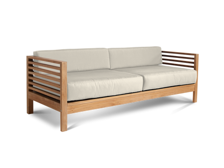 Summer Teak Canvas Outdoor Sofa with Sunbrella® Cushion - Ornate Home