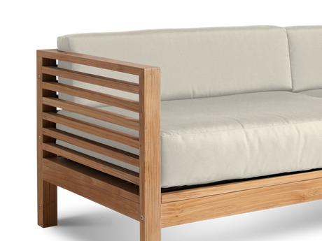 Summer Teak Canvas Outdoor Sofa with Sunbrella® Cushion - Ornate Home