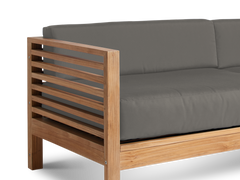 Summer Teak Charcoal Outdoor Sofa with Sunbrella® Cushion - Ornate Home