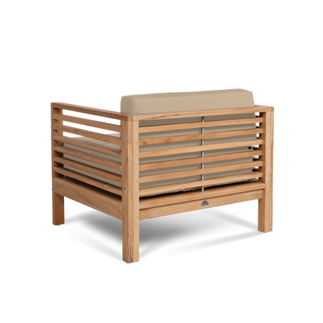 Summer Teak Fawn Outdoor Club Chair with Sunbrella® Cushion - Ornate Home