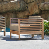 Summer Teak Fawn Outdoor Club Chair with Sunbrella® Cushion - Ornate Home