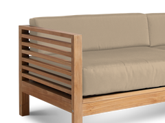 Summer Teak Fawn Outdoor Sofa with Sunbrella® Cushion - Ornate Home
